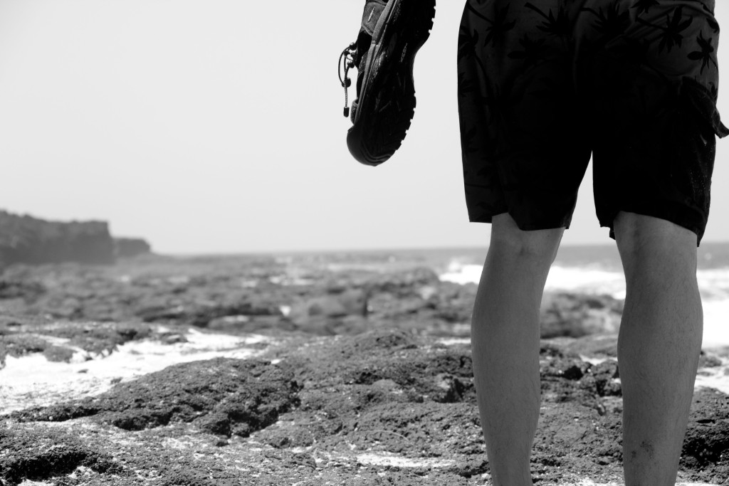 The Great Beyond ocean view of black lava beach